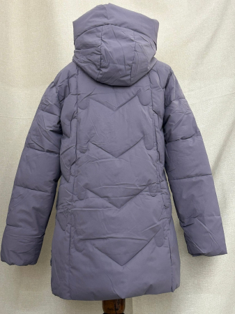 Geacă lungă mov cu glugă [1]