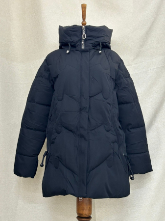 Geacă lungă negru cu glugă [1]