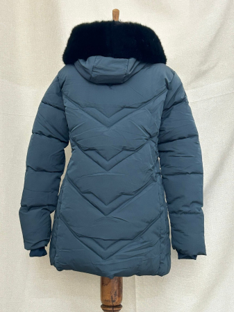 Geacă lungă verde guler detașabil [1]