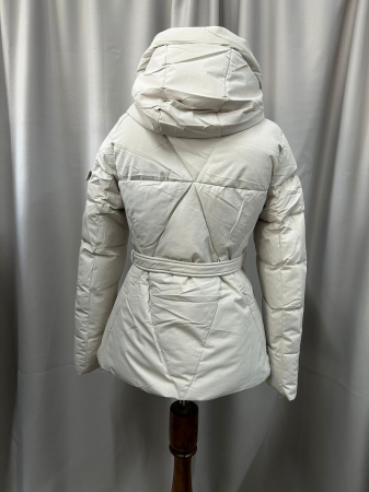 Geacă scurtă crem  glugă detașabilî  si cordon cu capse [1]