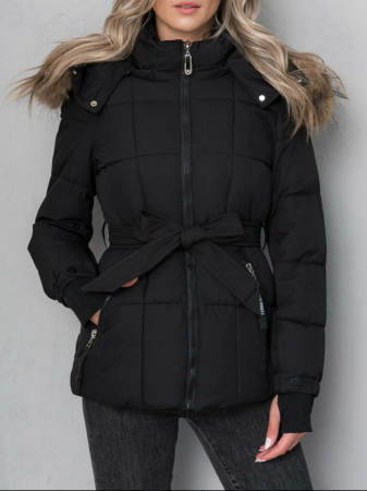 GECI - Geaca scurtă cu blăniță si cordon negru