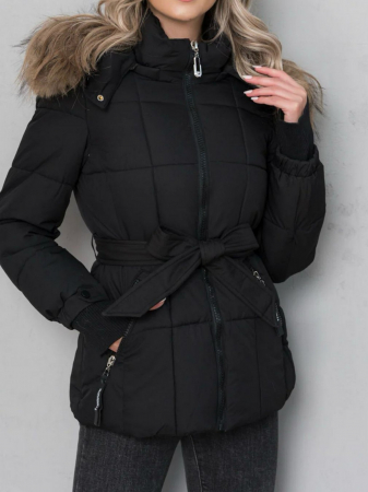 Geaca scurtă cu blăniță si cordon negru [2]