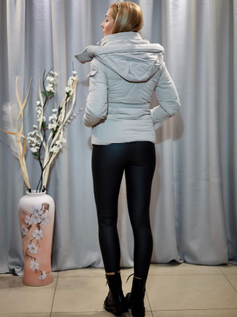 Geacă scurtă de fâș crem [1]