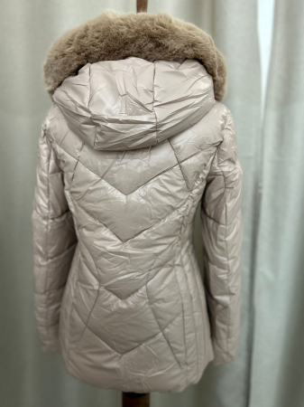 Geacă scurtă lucioasă bej [1]