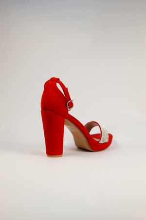 Sandale elegante roșii cu toc [2]