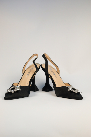 Sandale elegante negre cu toc [0]