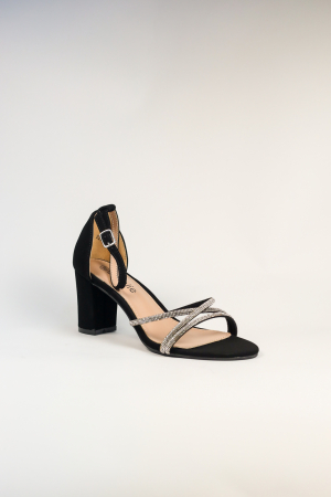 Sandale elegante negre cu strasuri [1]
