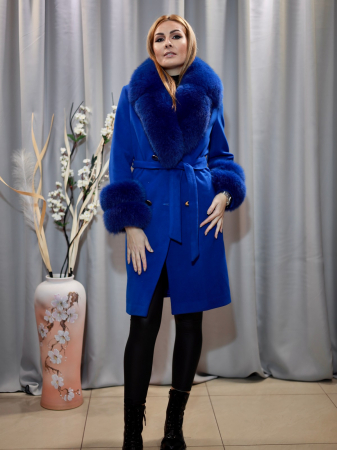 PALTOANE - Palton cașmir albastru elctric