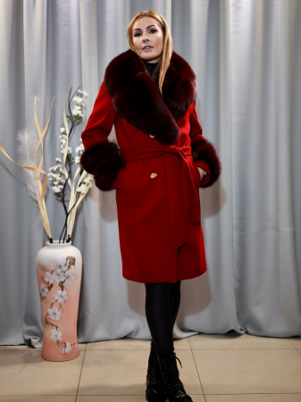 PALTOANE - Palton cașmir bordeau