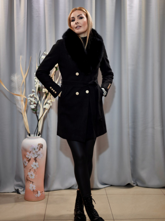 PALTOANE - Palton Lână Negru