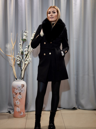 Palton Lână Negru [2]