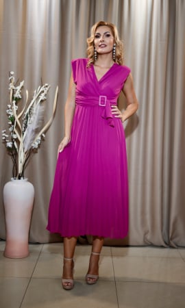 Rochie midi elegantă cloș mov [0]
