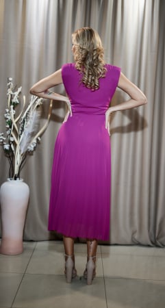 Rochie midi elegantă cloș mov [1]