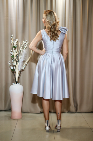 Rochie  Elegantă Medie Gri Cloș [1]