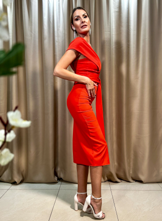 Rochie midi elegantă conică corai [1]