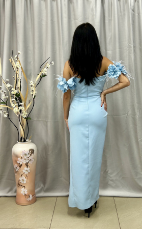 Rochie Elegantă Lungă Baby Blue [3]