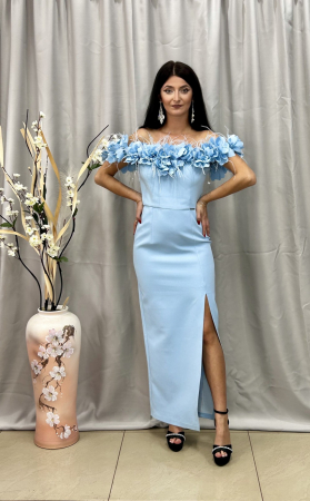Rochie Elegantă Lungă Baby Blue [2]