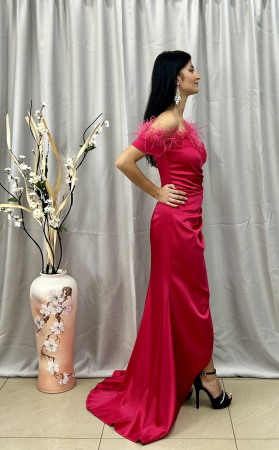 Rochie Elegantă Lungă Fucsia [2]
