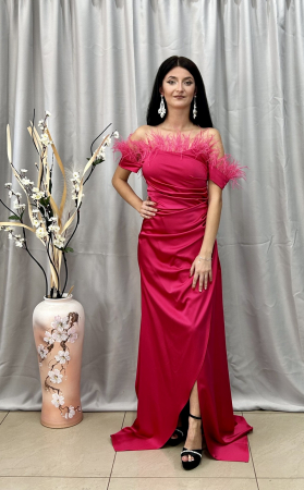 Rochie Elegantă Lungă Fucsia [1]