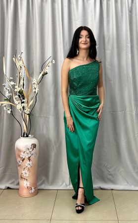 Rochii de ocazie - Rochie Elegantă Lungă Paete Verde