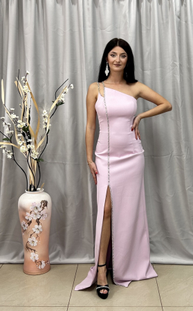 Rochii elegante lungi - Rochie Elegantă Lungă Roz Pudră