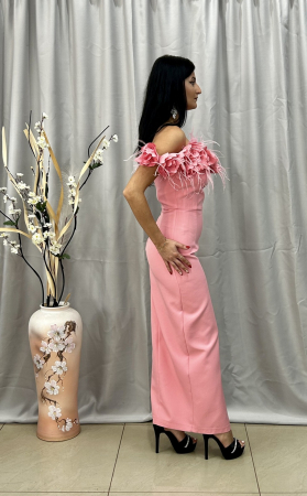 Rochie Elegantă Lungă Somon [1]