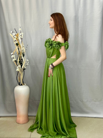 Rochie Elegantă Lungă Verde [1]