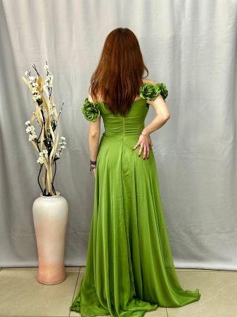 Rochie Elegantă Lungă Verde [2]