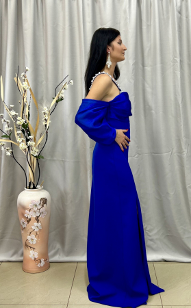 Rochie Elegantă Lungă Albastră [1]