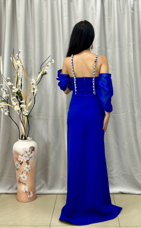 Rochie Elegantă Lungă Albastră [3]