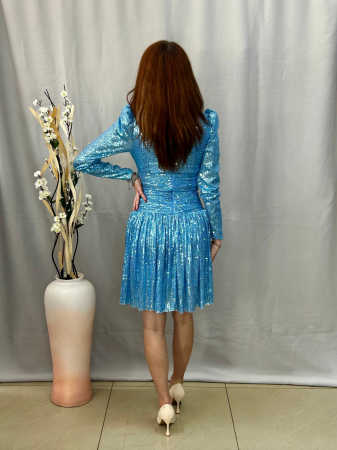 Rochie Elegantă Scurtă Baby Blue [2]