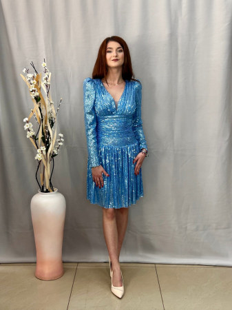 Rochie Elegantă Scurtă Baby Blue [3]