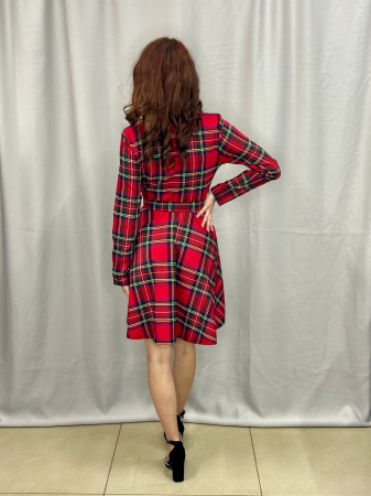 Rochie Elegantă Scurtă Carouri decolteu v [3]