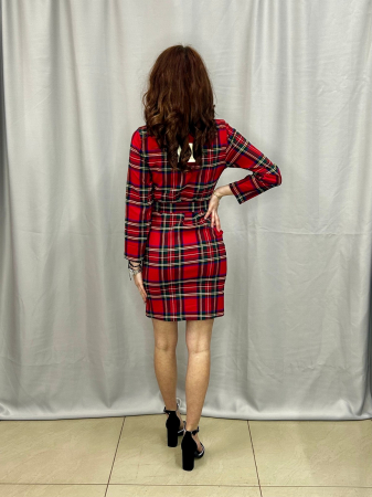 Rochie Elegantă Scurtă Carouri [2]