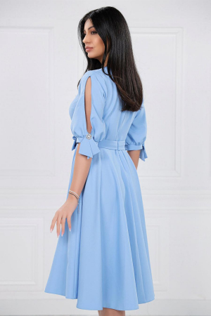 Rochie Midi Elegantă Cloș Blue Ciel [5]