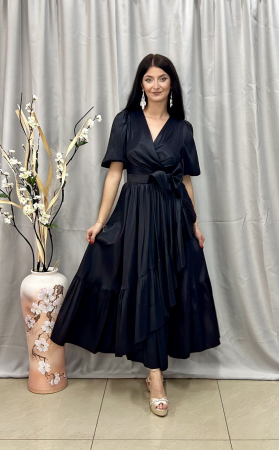 Rochii de ocazie - Rochie Elegantă Medie Cloș Neagră