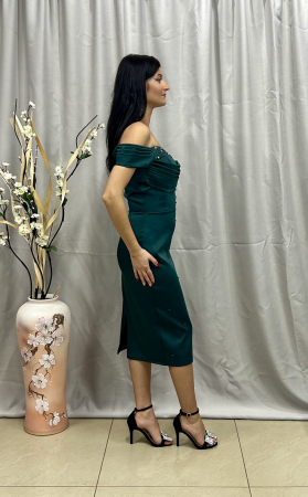 Rochii elegante midi - Rochie Elegantă Medie Vedre Smaralad