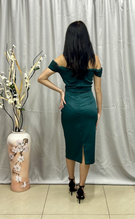 Rochie Elegantă Medie Vedre Smaralad [1]