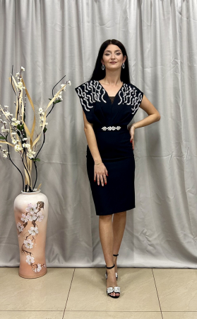 MĂRIMI MARI - Rochie Elegantă Medie Neagră