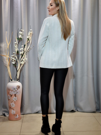 Sacou Tweed alb cu nasturi [1]