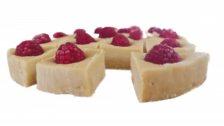 Fudge cu ciocolata albă și zmeura [3]