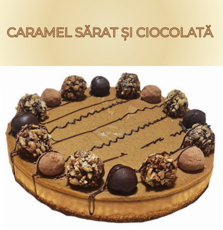 Torturi Premium - Tort cu Caramel Sărat și Ciocolată