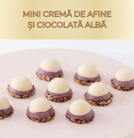 Prajituri - Mini cu cremă de afine și ciocolată albă