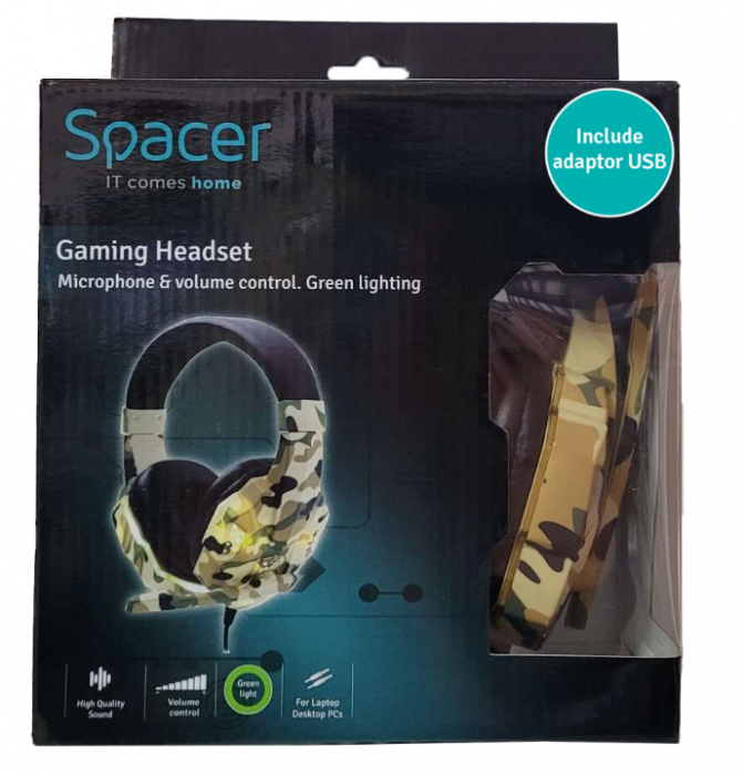 Căști Spacer cu adaptor USB [2]