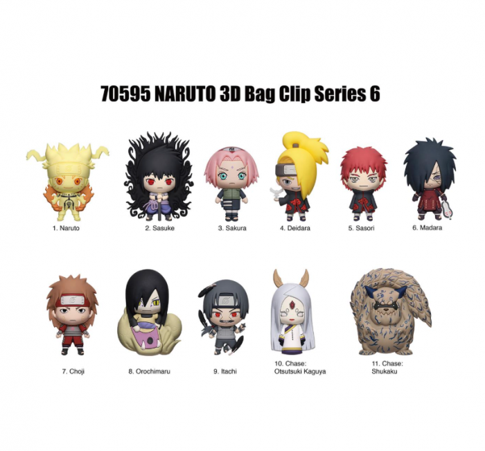 Pachet Random Naruto, 3D Foam Bag Clips Figures [2]