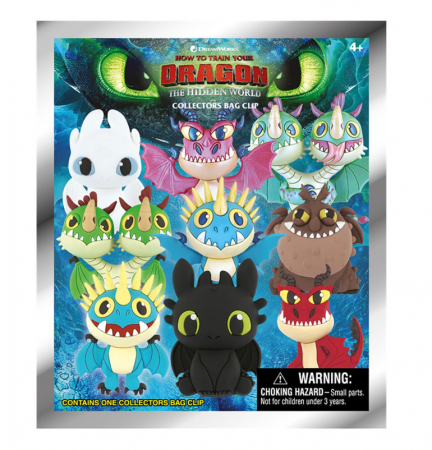 Figurine - Pachet Random How to Train Your Dragon, 3D Foam Bag Clips Figures