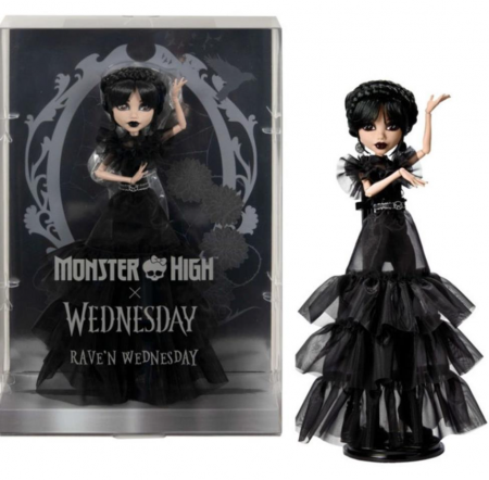 Păpuși și plușuri - Păpușă Mattel Monster High X Wednesday - Raven's Wednesday