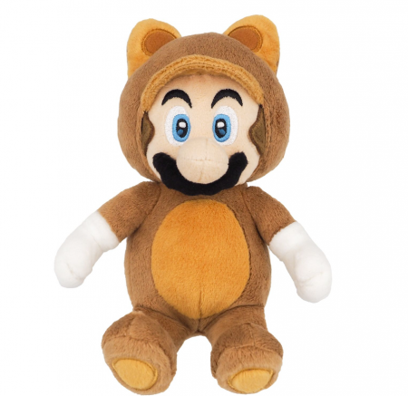 Păpuși și plușuri - Pluș Super Mario- Mario Tanooki 22cm
