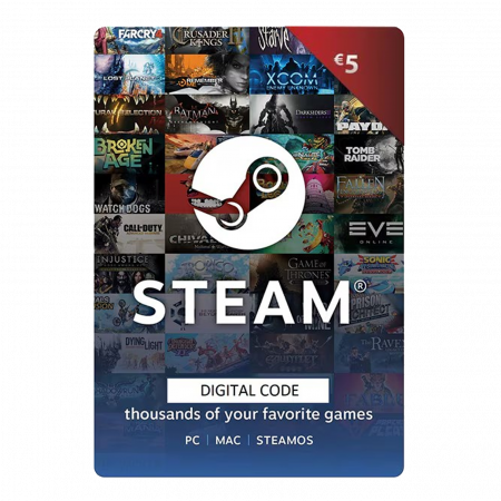 Gift Cards - Steam Gift Card 5 Euro - Cod Digital