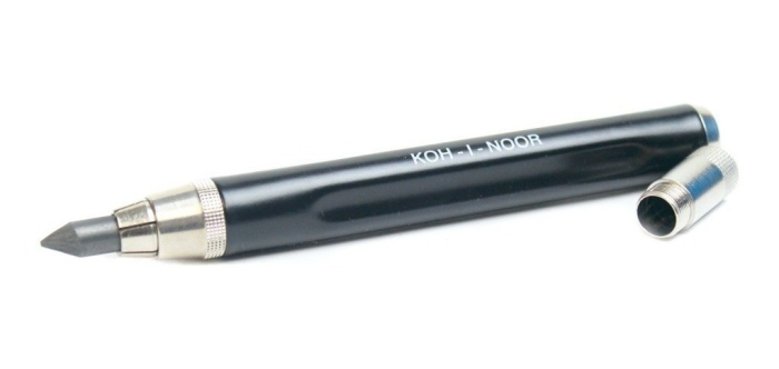 Creion mecanic metalic negru Koh-I-Noor, mină de 5,6 mm, corp de 109 mm [4]